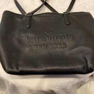 Kate Spade black leather shoulder bag